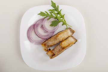 A dish of grilled sturgeon