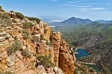 Mountain landscape in the interior of the province of Castellon. Valencian Community