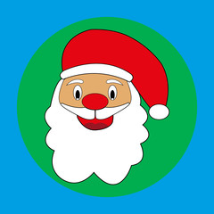 santa claus head icon 
