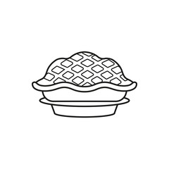 Apple pie vector icon