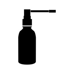 Throat spray black icon .