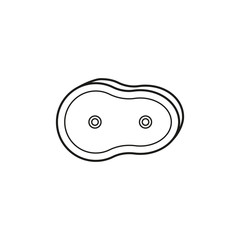 Steak meat vector icon