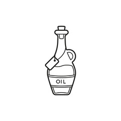 Oil bottle vector icon