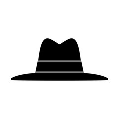 Hat black icon .