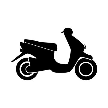 Scooter black icon .