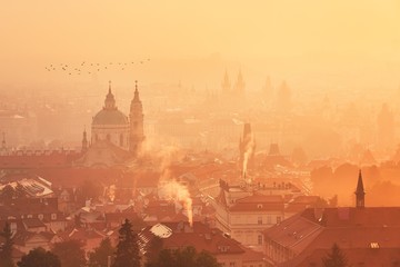 Foggy morning in Prague