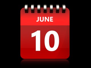 3d 10 june calendar