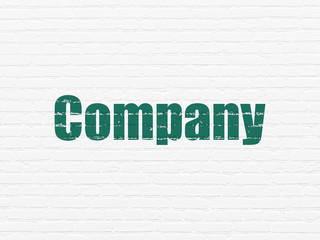 Business concept: Company on wall background