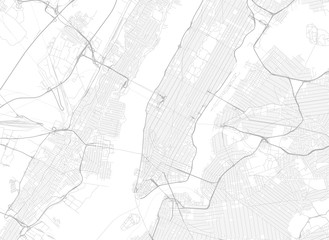 Vector black map of New york - obrazy, fototapety, plakaty
