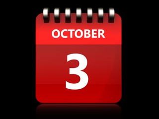 3d 3 october calendar