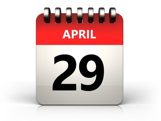 3d 29 april calendar