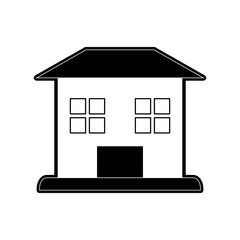 house or home icon image vector illustration design  black and white