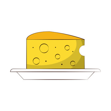 cheese slice  icon image vector illustration design 