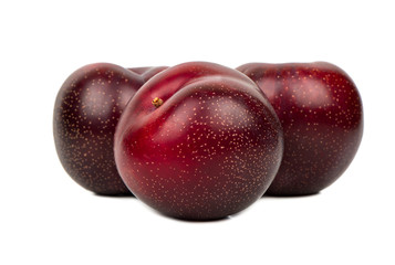 Three red plum