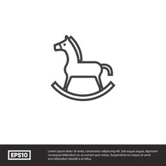 Horse toy vector icon