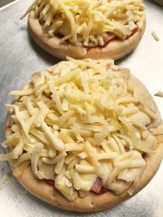 homemade pizza full of cheese