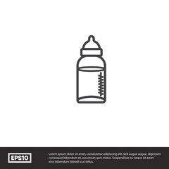 Baby bottle vector icon