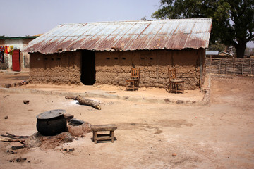 land construction in a African village