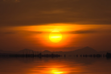 Sunset on the lake.