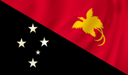 waving flag Papua New Guinea