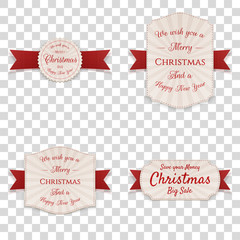 Christmas realistic vector Banners Collection