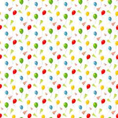 Fototapeta premium Birthday seamless pattern - colorful balloons seamles background