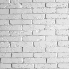 Vector white brick wall. Brick texture