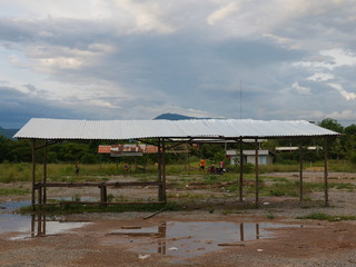 Thai country structure pavilion shed