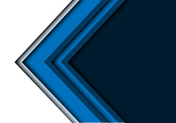 Abstract blue arrow overlap on white design modern futuristic background vector illustration.