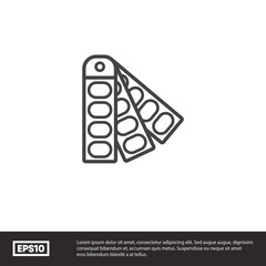 Color palette vector icon