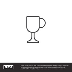 Coffee glass vector icon