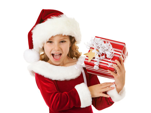 Christmas: Santa Girl Excited For Christmas