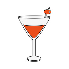 Cocktail bar drink icon vector illustration graphic design