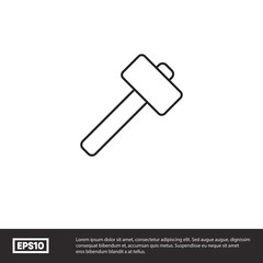Hammer vector icon