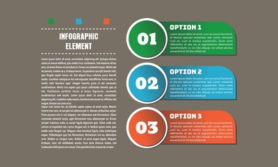Modern Option Banner Step Business Concept Infographic Element Template for Landing Page, Web Banner, Brochure, Report, Web Design, Workflow Layout, Diagram