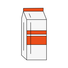 Milk box isolated icon vector illustration graphic design