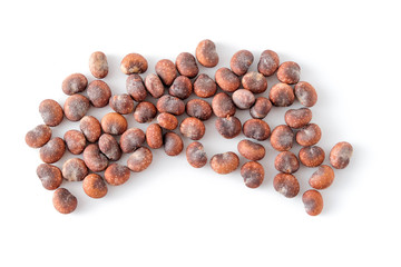 Baobab seeds isolated on white background