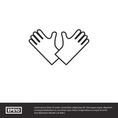 Gloves vector icon