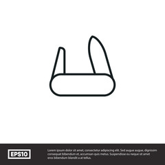 Swiss knife vector icon