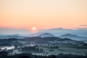 Bavarian Countryside at Sunrise