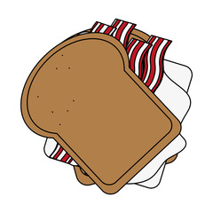 Delicious sandwich breakfast icon vector illustration graphic design