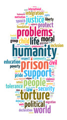 Fototapeta premium Humanity word cloud concept