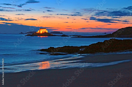 Coucher de soleil à Saint-Malo