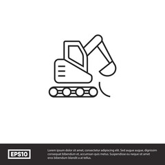 Obraz premium Tractor vector icon