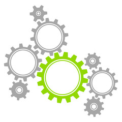 Gears Graphics Grey/Green