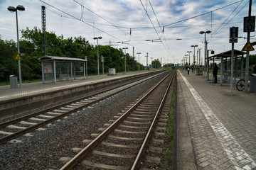 Fototapeta na wymiar Tracks at the station