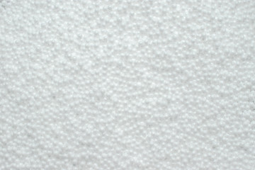 White styrofoam ball background.