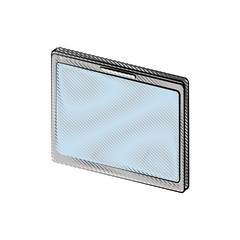 tablet with blank screen icon image vector illustration design 