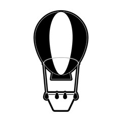 hot air balloon icon image vector illustration design  black and white