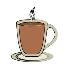 coffee cup beverage icon image vector illustration design 